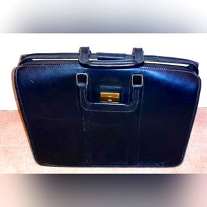 Coach Attorney / Barrister Gladstone Black Leather Briefcase